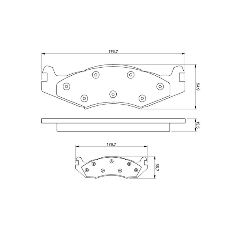 Jeu de 4 plaquettes de frein avant BOSCH 0 986 424 273 - Visuel 1