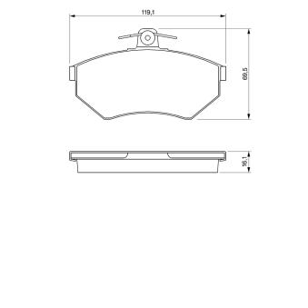 Jeu de 4 plaquettes de frein avant BOSCH OEM 1HM698151