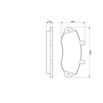 Jeu de 4 plaquettes de frein avant BOSCH OEM 4404777