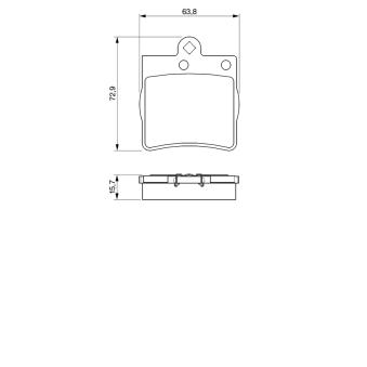 Jeu de 4 plaquettes de frein arrière BOSCH OEM 05126300AA
