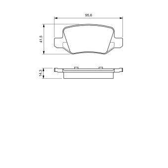 Jeu de 4 plaquettes de frein arrière BOSCH OEM A4144200120