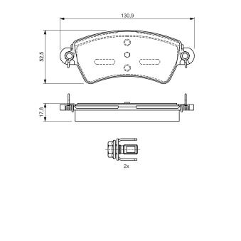Jeu de 4 plaquettes de frein avant BOSCH OEM 425203