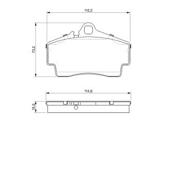 Jeu de 4 plaquettes de frein arrière BOSCH OEM 99635293000