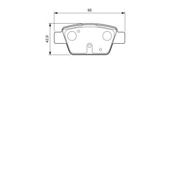 Jeu de 4 plaquettes de frein arrière BOSCH OEM 9949280