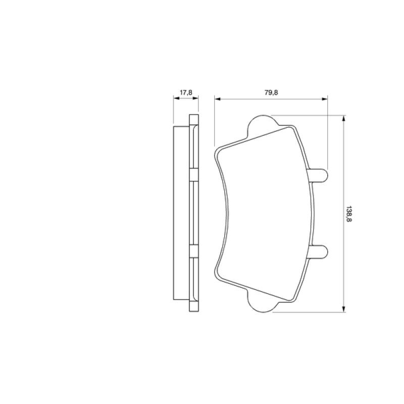 Jeu de 4 plaquettes de frein avant BOSCH 0 986 424 614 - Visuel 1