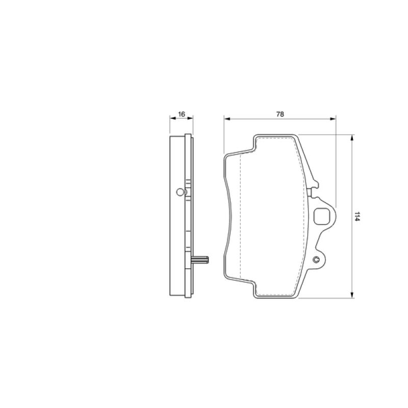 Jeu de 4 plaquettes de frein avant BOSCH 0 986 424 615 - Visuel 1