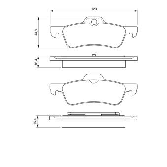 Jeu de 4 plaquettes de frein arrière BOSCH OEM 34211503077