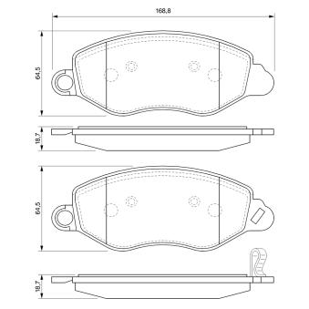 Jeu de 4 plaquettes de frein avant BOSCH OEM 4095132