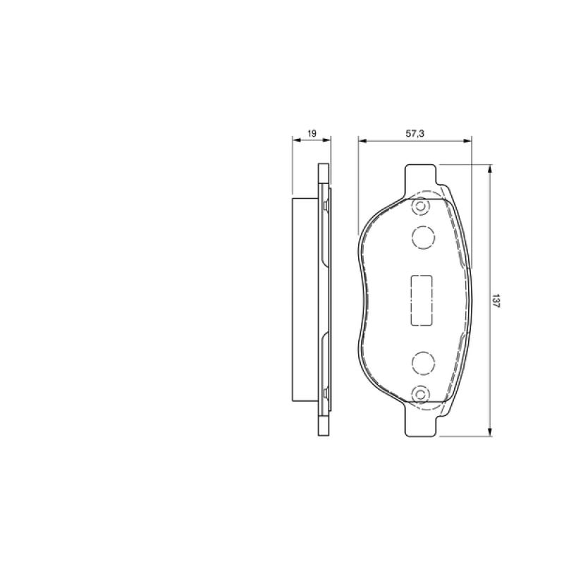 Jeu de 4 plaquettes de frein avant BOSCH 0 986 424 659 - Visuel 1