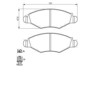 Jeu de 4 plaquettes de frein avant BOSCH OEM 425319