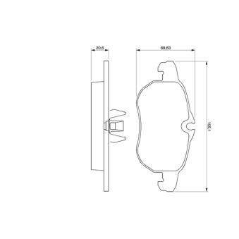 Jeu de 4 plaquettes de frein avant BOSCH OEM 93172174