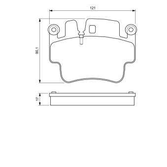 Jeu de 4 plaquettes de frein avant BOSCH OEM 99635294902 Jeu de 4 plaquettes de frein avant BOSCH OEM 99635294902
