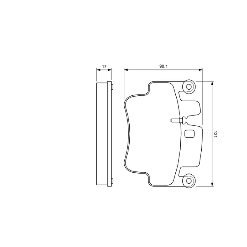 Jeu de 4 plaquettes de frein avant BOSCH 0 986 424 681 - Visuel 1