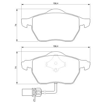 Jeu de 4 plaquettes de frein avant BOSCH OEM 4F0698151 Jeu de 4 plaquettes de frein avant BOSCH OEM 4F0698151