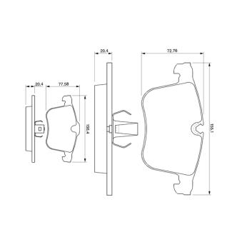 Jeu de 4 plaquettes de frein avant BOSCH OEM 1605079