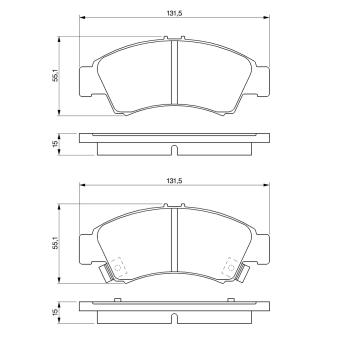 Jeu de 4 plaquettes de frein avant BOSCH OEM H4502S04003
