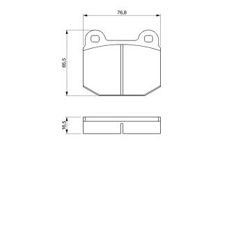 Jeu de 4 plaquettes de frein avant BOSCH 0 986 463 232