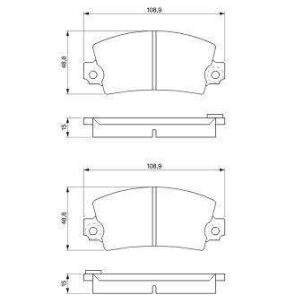 Jeu de 4 plaquettes de frein avant BOSCH 0 986 463 473