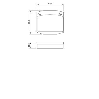 Jeu de 4 plaquettes de frein avant BOSCH [0 986 463 911]