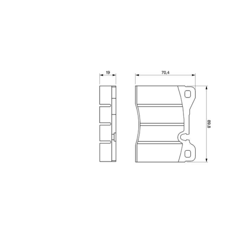 Jeu de 4 plaquettes de frein avant BOSCH 0 986 464 372 - Visuel 1