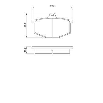 Jeu de 4 plaquettes de frein avant BOSCH 0 986 464 801