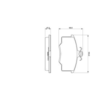Jeu de 4 plaquettes de frein avant BOSCH 0 986 465 745