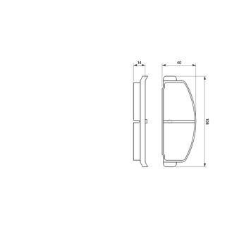 Jeu de 4 plaquettes de frein arrière BOSCH 0 986 465 931