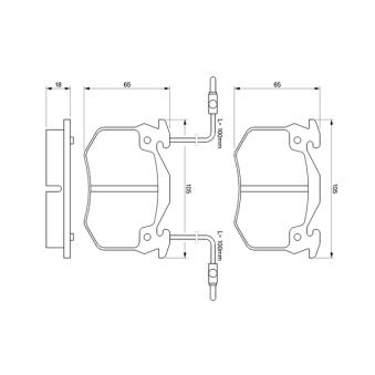 Jeu de 4 plaquettes de frein avant BOSCH [0 986 466 311]