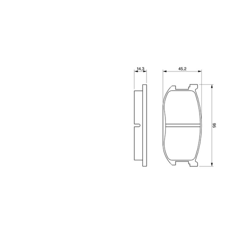 Jeu de 4 plaquettes de frein avant BOSCH 0 986 467 602 - Visuel 1