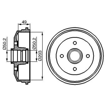 Tambour de frein BOSCH OEM 6920711