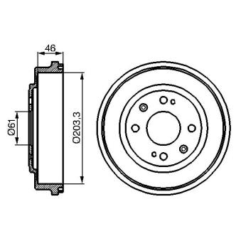Tambour de frein BOSCH 0 986 477 059