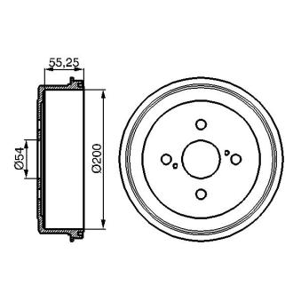 Tambour de frein BOSCH 0 986 477 082