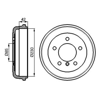 Tambour de frein BOSCH OEM A6014235101