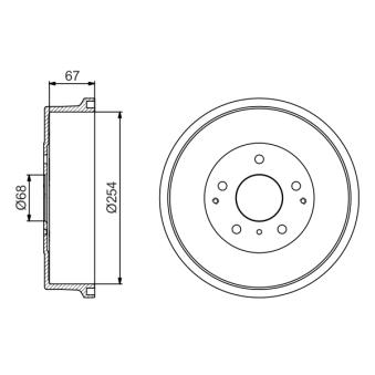 Tambour de frein BOSCH 0 986 477 162