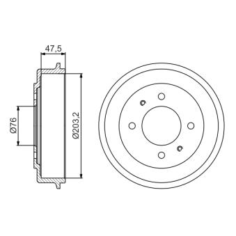 Tambour de frein BOSCH OEM 5841129000