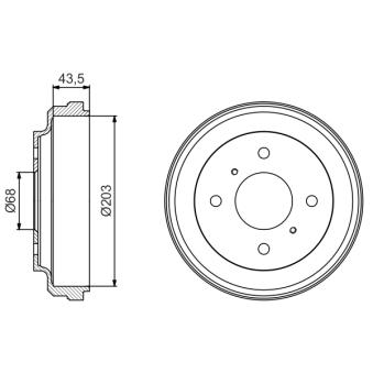 Tambour de frein BOSCH OEM 432064Z801