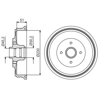 Tambour de frein BOSCH OEM 6K9501615D