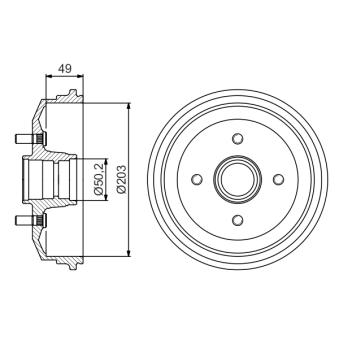 Tambour de frein BOSCH OEM 4053719