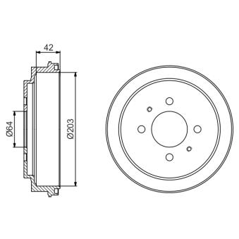 Tambour de frein BOSCH OEM MB699291