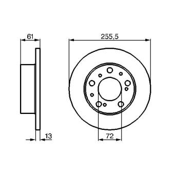 Jeu de 2 disques de frein avant BOSCH [0 986 478 067]