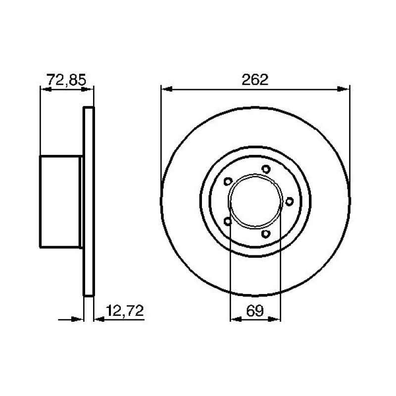 Jeu de 2 disques de frein avant BOSCH 0 986 478 077 - Visuel 2