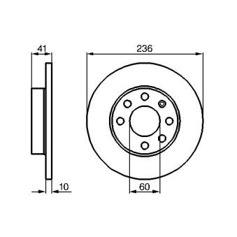 Jeu de 2 disques de frein avant BOSCH 0 986 478 080