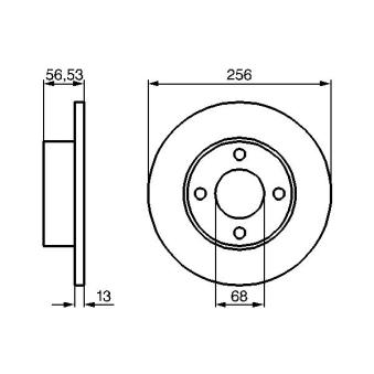 Jeu de 2 disques de frein avant BOSCH 0 986 478 130 pour MG MAESTRO 1.9 TD - 75cv