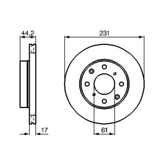 Jeu de 2 disques de frein avant BOSCH 0 986 478 203