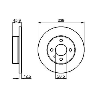 Jeu de 2 disques de frein avant BOSCH 0 986 478 212