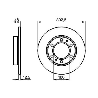 Jeu de 2 disques de frein avant BOSCH OEM 4351235070