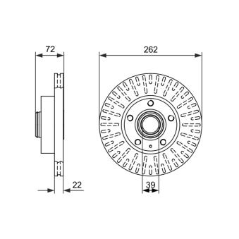 Jeu de 2 disques de frein avant BOSCH 0 986 478 307