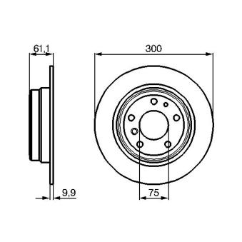 Jeu de 2 disques de frein arrière BOSCH OEM 34216756537