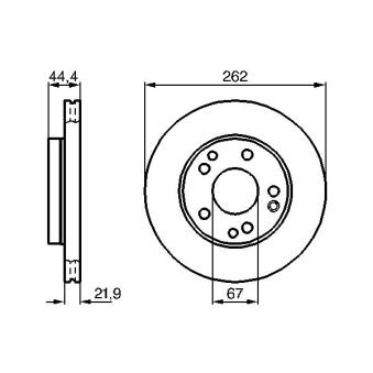 Jeu de 2 disques de frein avant BOSCH 0 986 478 330