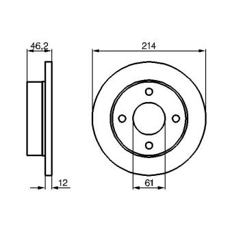 Jeu de 2 disques de frein avant BOSCH OEM 4020621B01